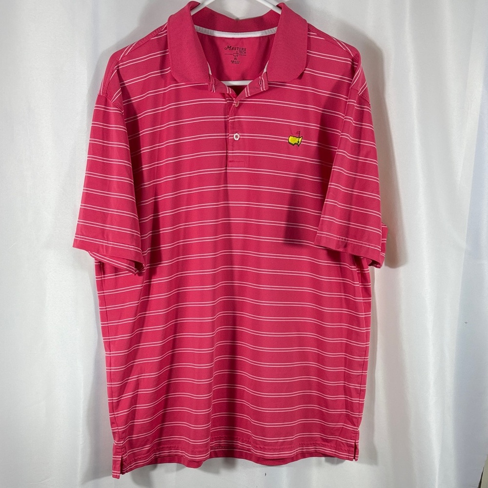 Masters Pink Striped Polo Shirt